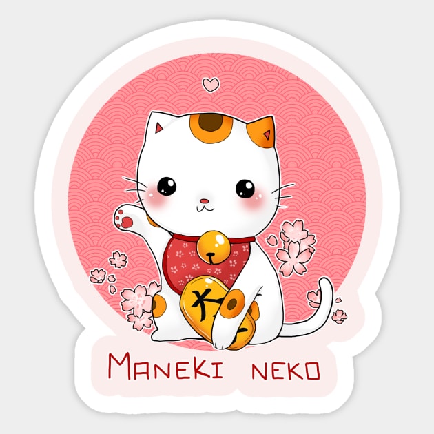 Maneki Neko Sticker by linkitty